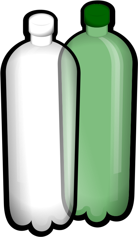 Plastic Bottles Vector Illustration PNG Image