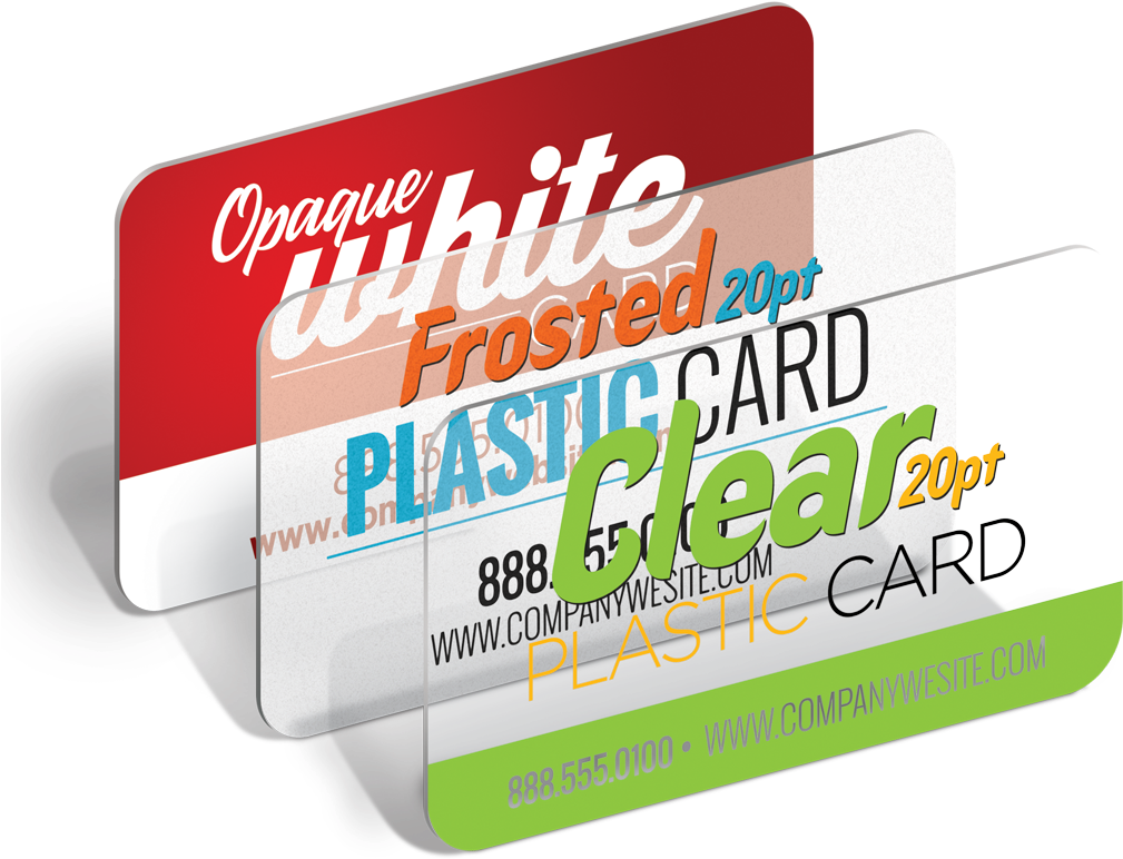 Plastic Business Cards Display PNG Image