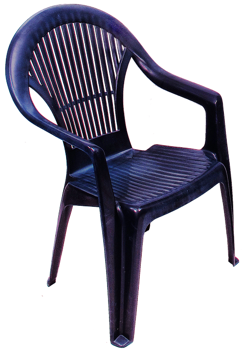 Plastic Patio Chair Isolated PNG Image