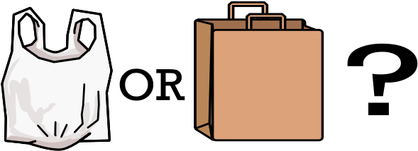 Plasticvs Paper Bag Choice PNG Image