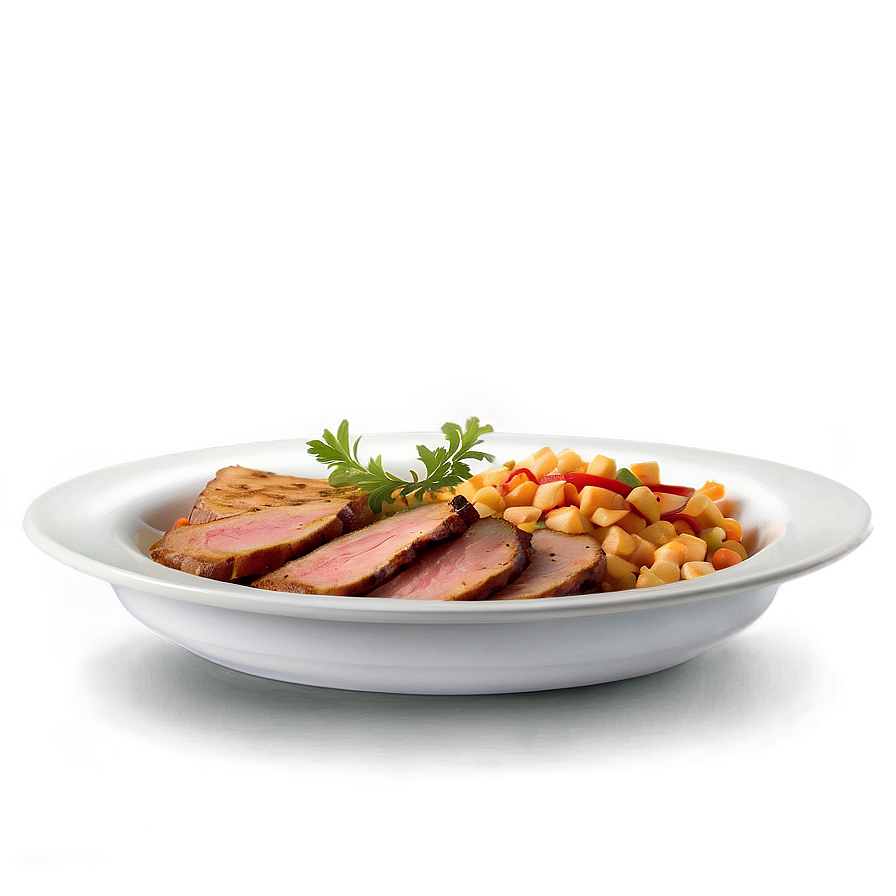 Plate Of Food With Meat Png Ugn6 PNG Image