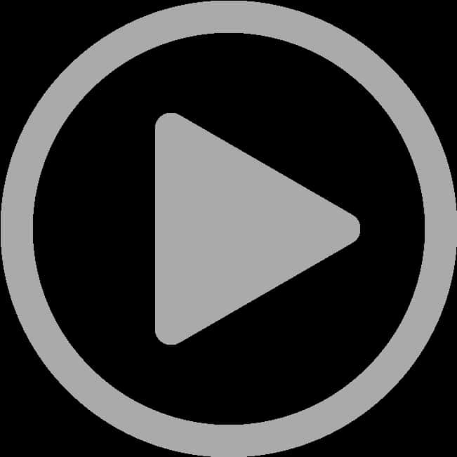 Play Button Icon Blackand White PNG Image