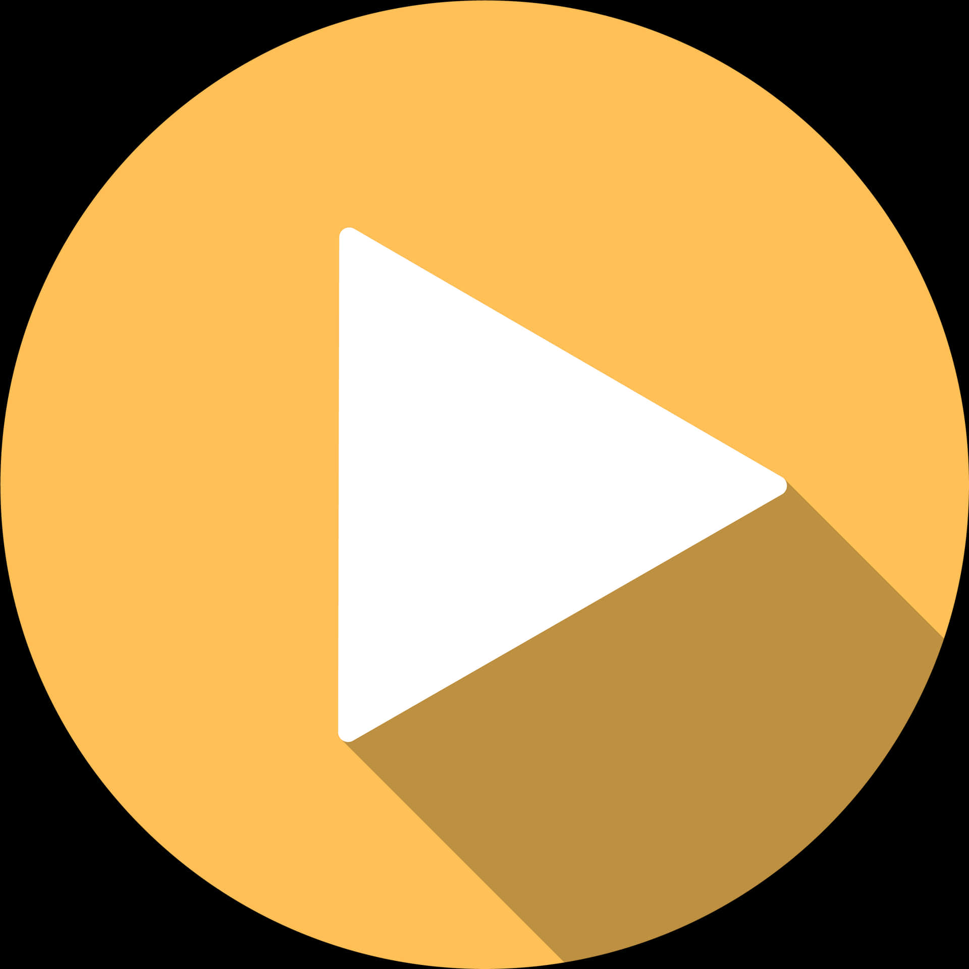 Play Button Icon Flat Design PNG Image