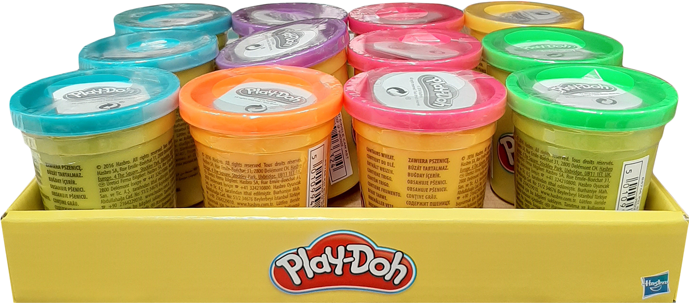 Play Doh Assorted Colors Containers PNG Image