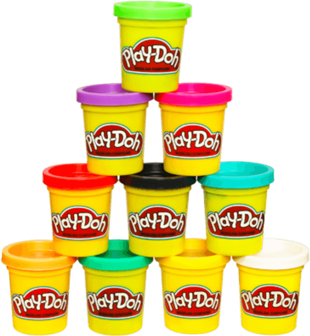 Play Doh Containers Stacked PNG Image