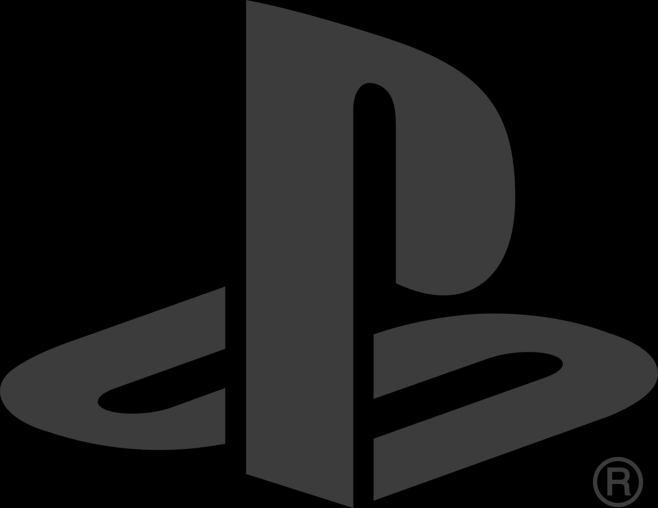 Play Station Logo Black Background PNG Image