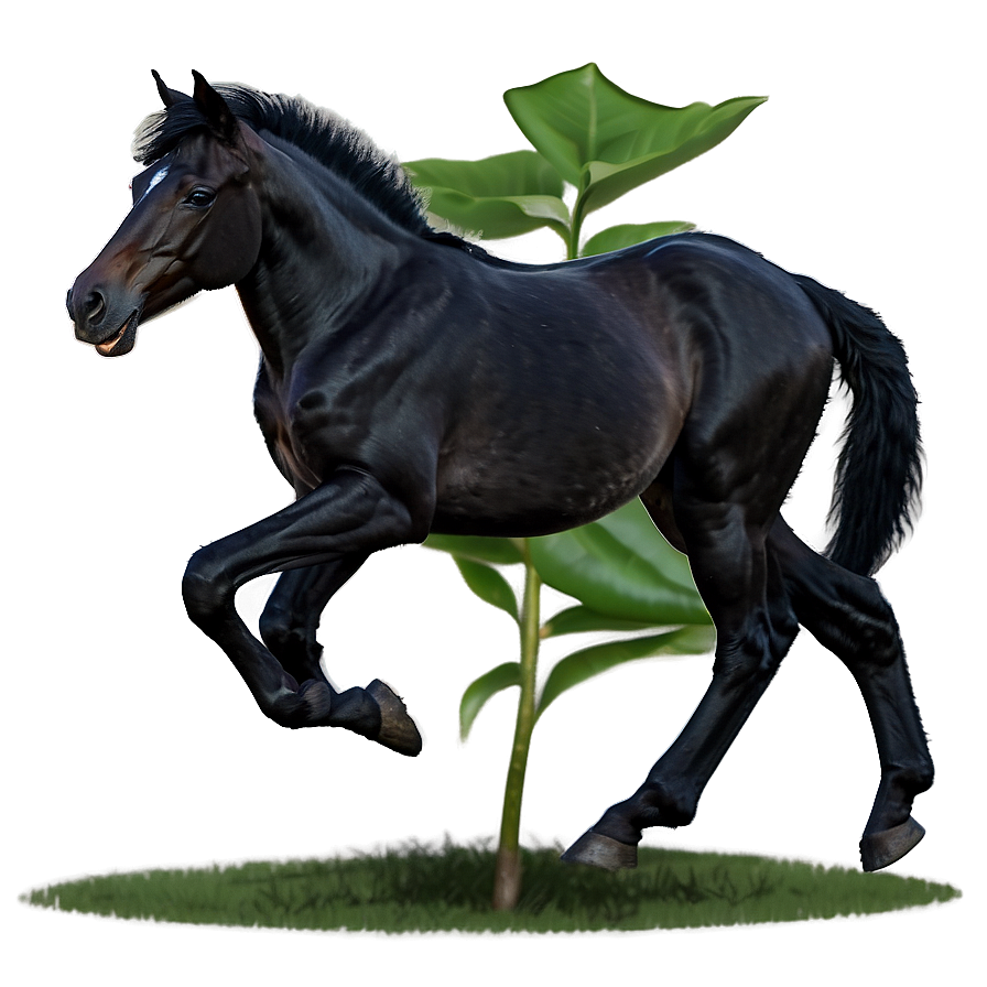 Playful Black Foal Horse Png 1 PNG Image