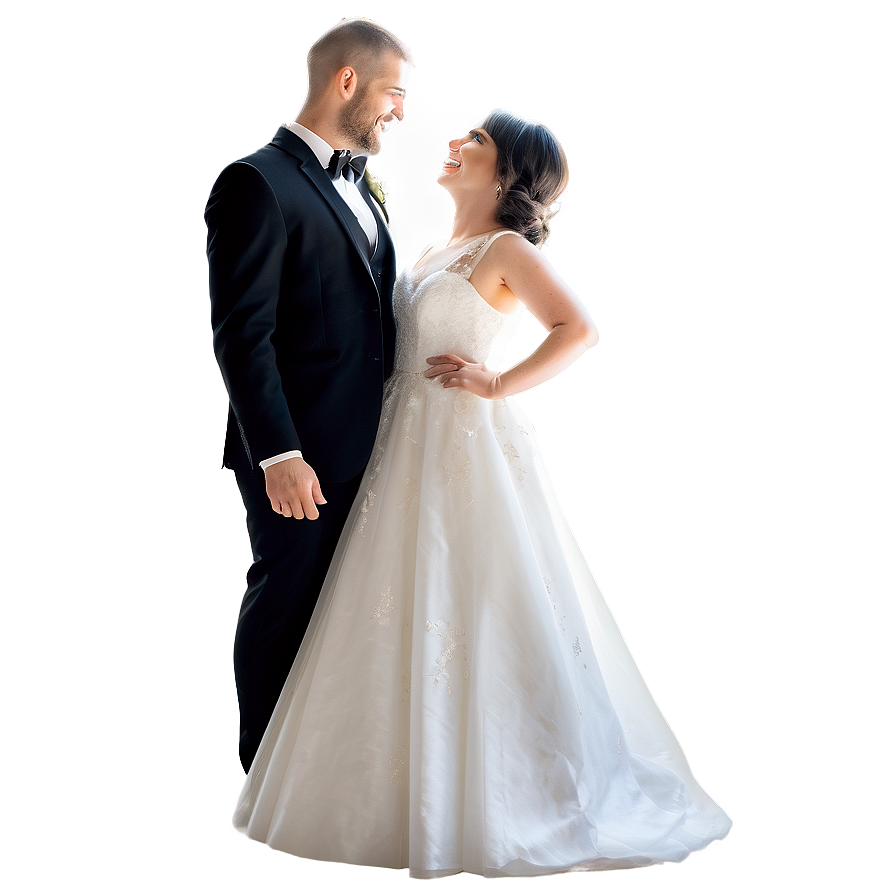 Playful Bride And Groom Png 06262024 PNG Image