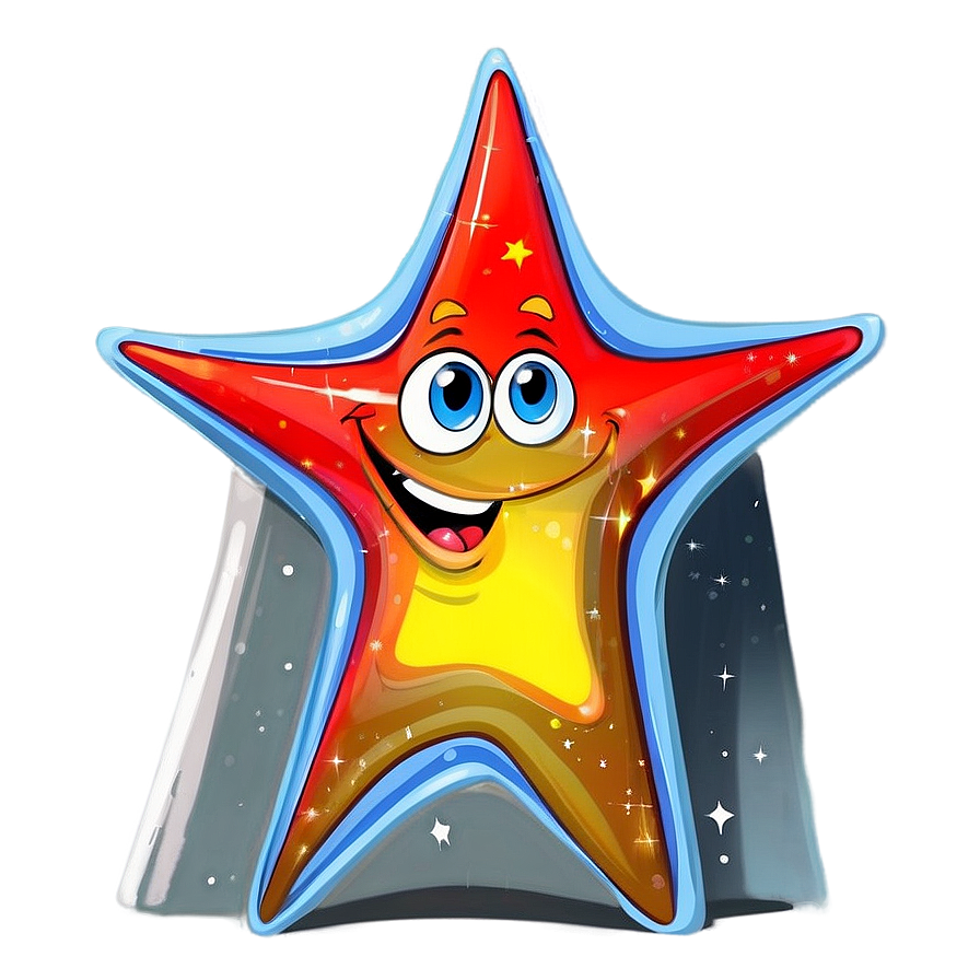 Playful Cartoon Star Png 90 PNG Image