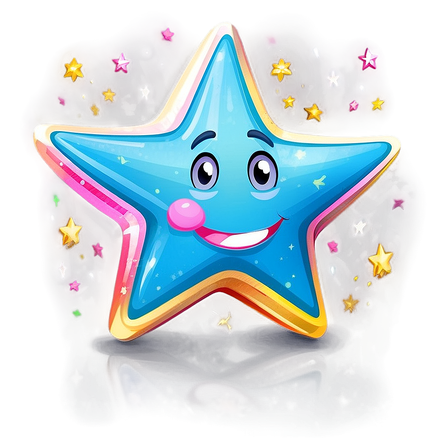 Playful Cartoon Star Png Ycg PNG Image