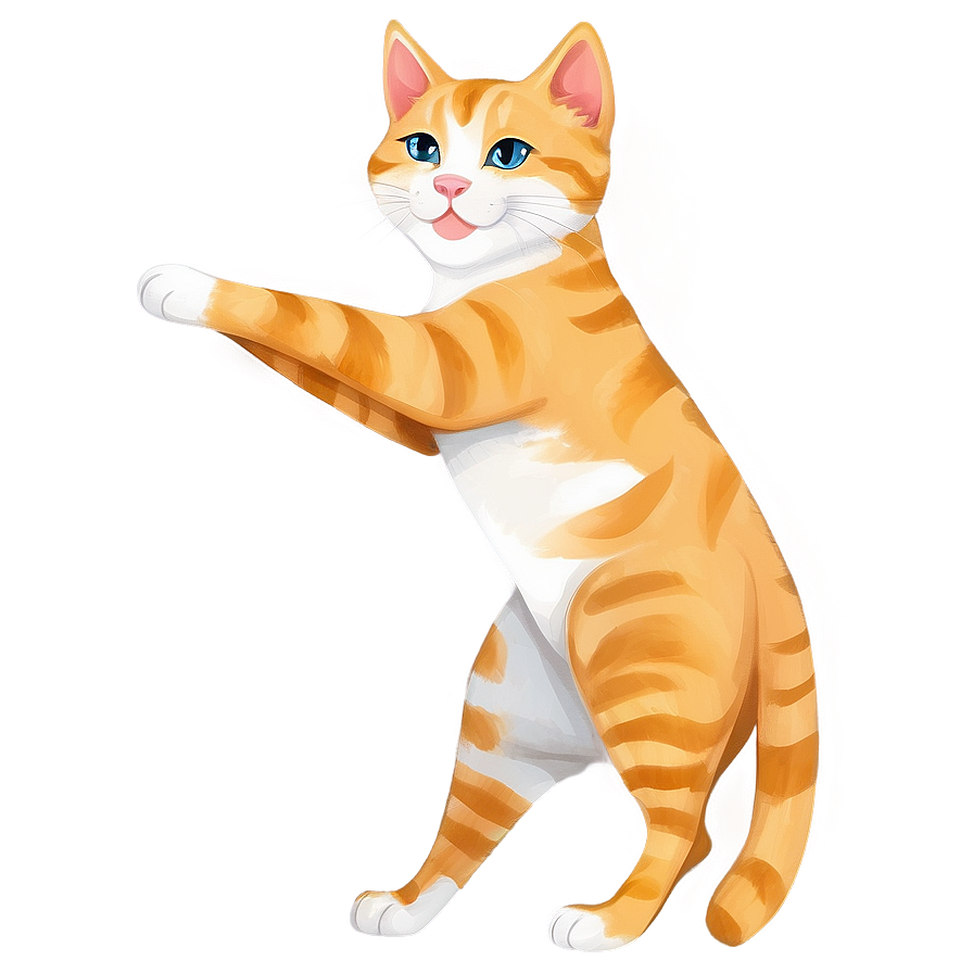 Playful Cat Illustration Png Sot PNG Image