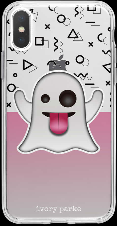 Playful Ghost Phone Case Design PNG Image