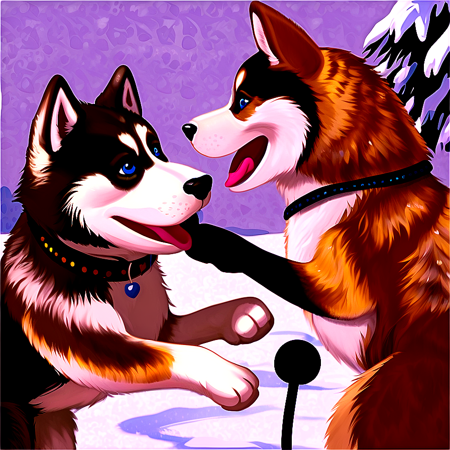 Playful Husky In Snow Png 06112024 PNG Image