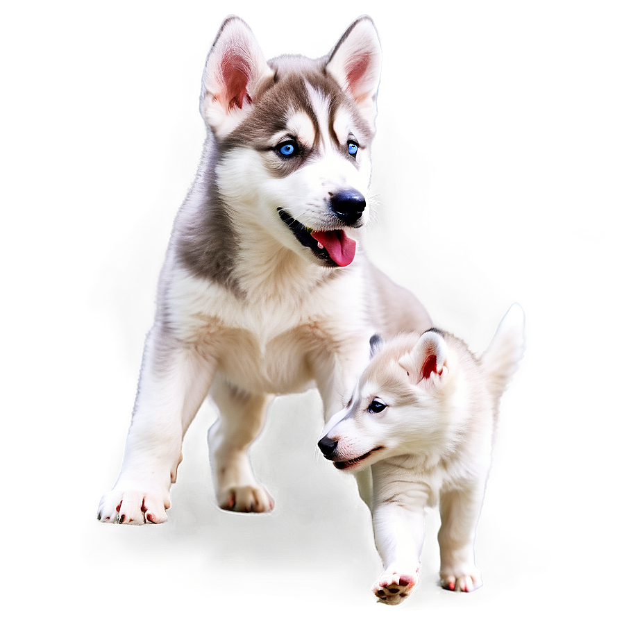 Playful Husky Pups Png 12 PNG Image