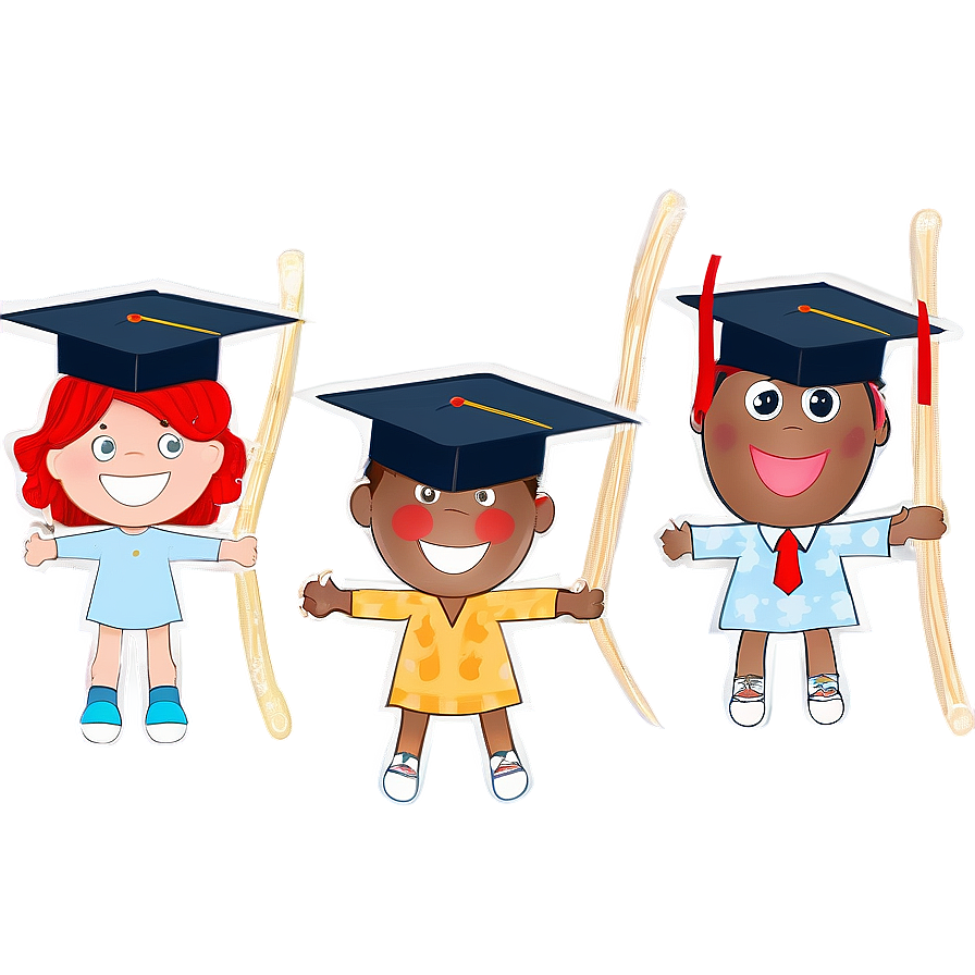 Playful Kindergarten Graduation Puppets Png 06282024 PNG Image