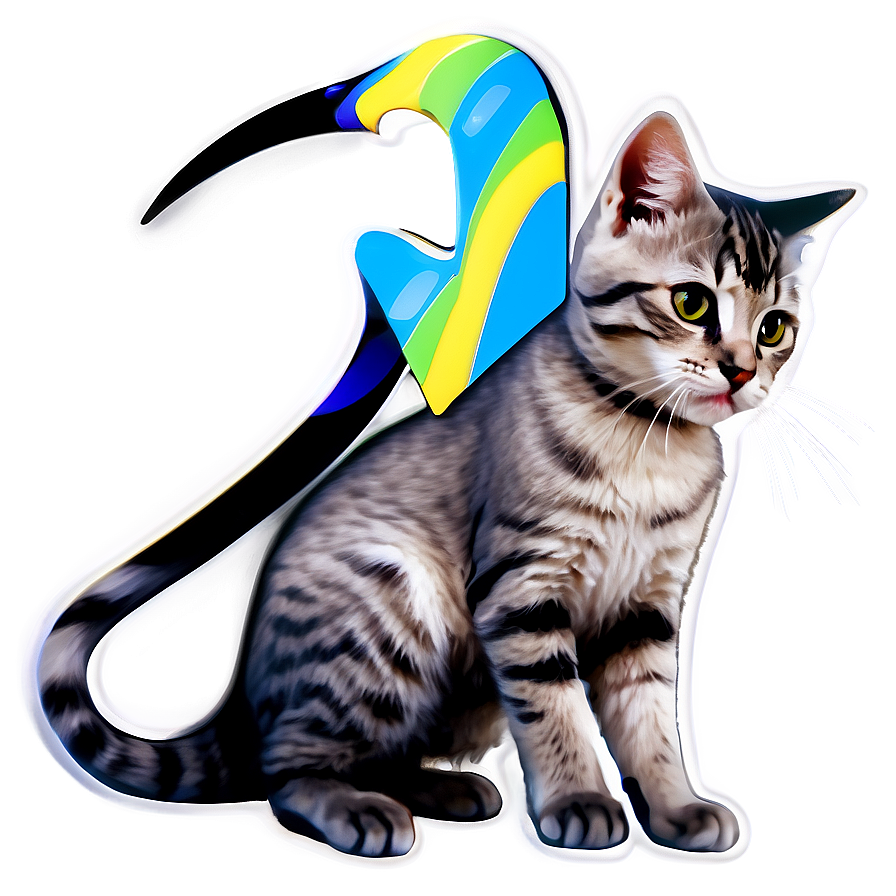 Playful Kitty Graphic Png D PNG Image