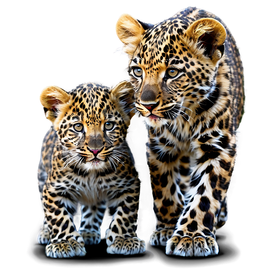 Playful Leopard Cubs Png Nre PNG Image