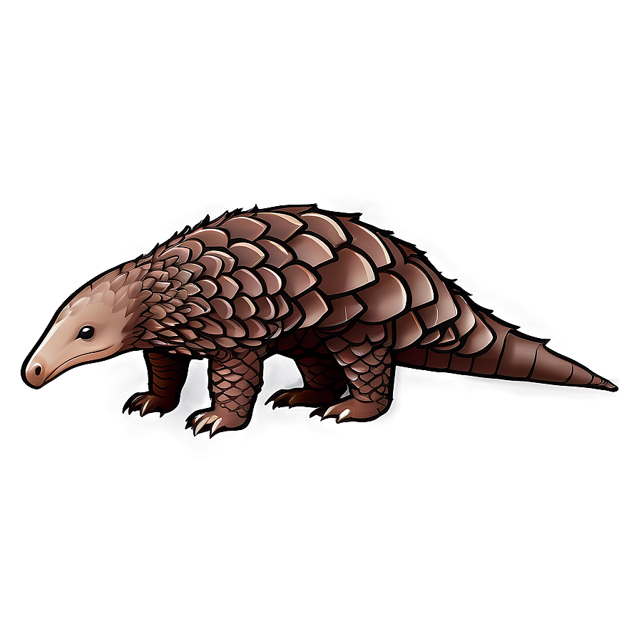 Playful Pangolin Artwork Png Cxj52 PNG Image