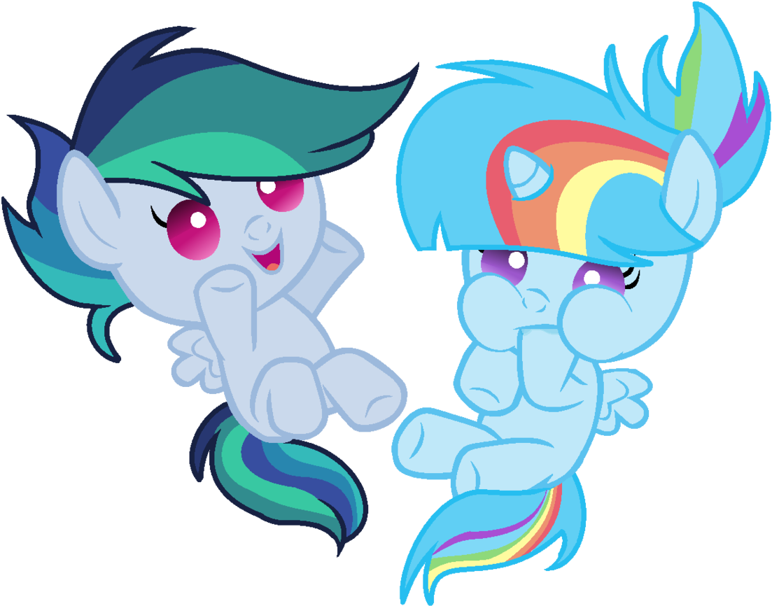 Playful Ponies Vector PNG Image