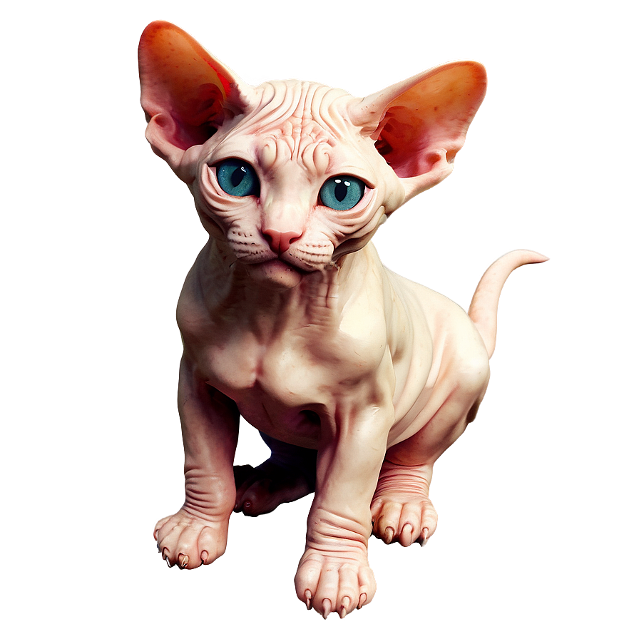 Playful Sphynx Cat Character Png 06292024 PNG Image