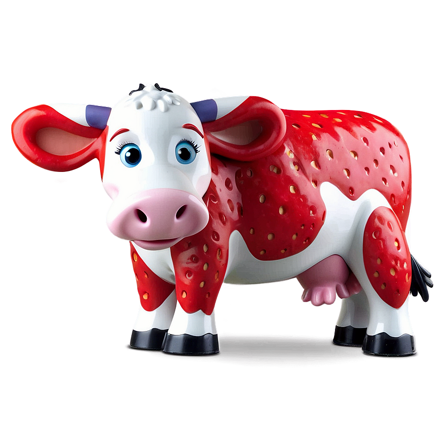 Playful Strawberry Cow Png Kuc PNG Image