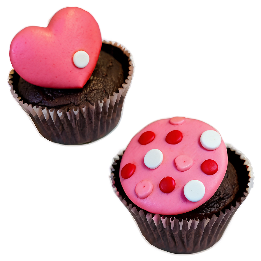 Playful Valentine's Day Cupcakes Png 06202024 PNG Image