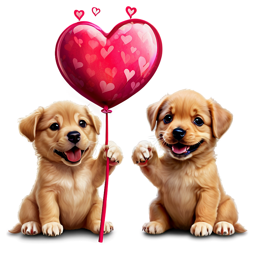 Playful Valentines Puppies Png 45 PNG Image