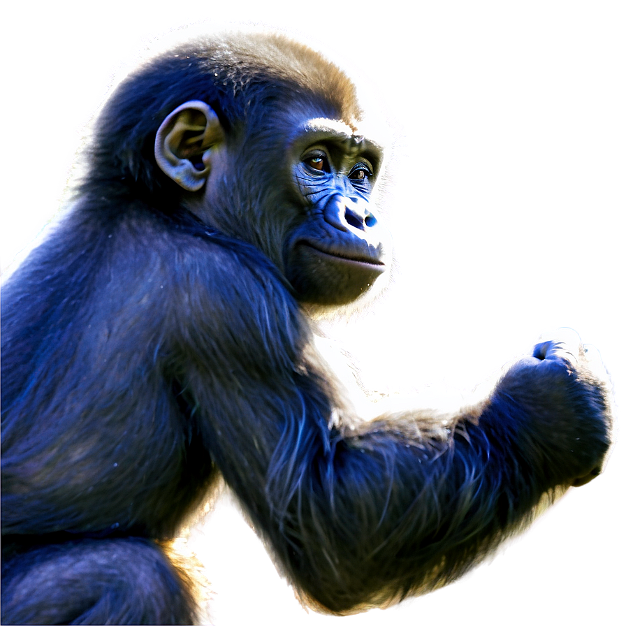 Playful Young Gorilla Png Mtj49 PNG Image