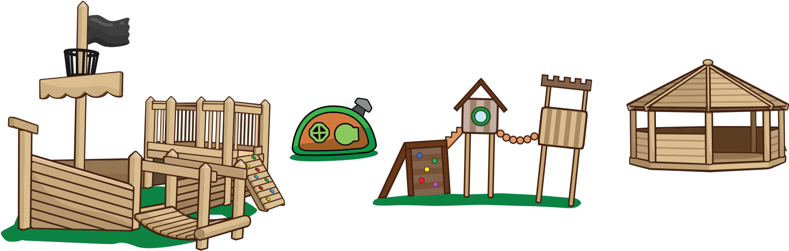 Playground Equipment Cartoon PNG Image