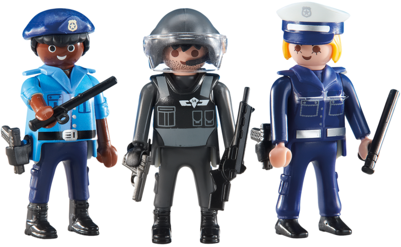 Playmobil Police Officers Figurines PNG Image