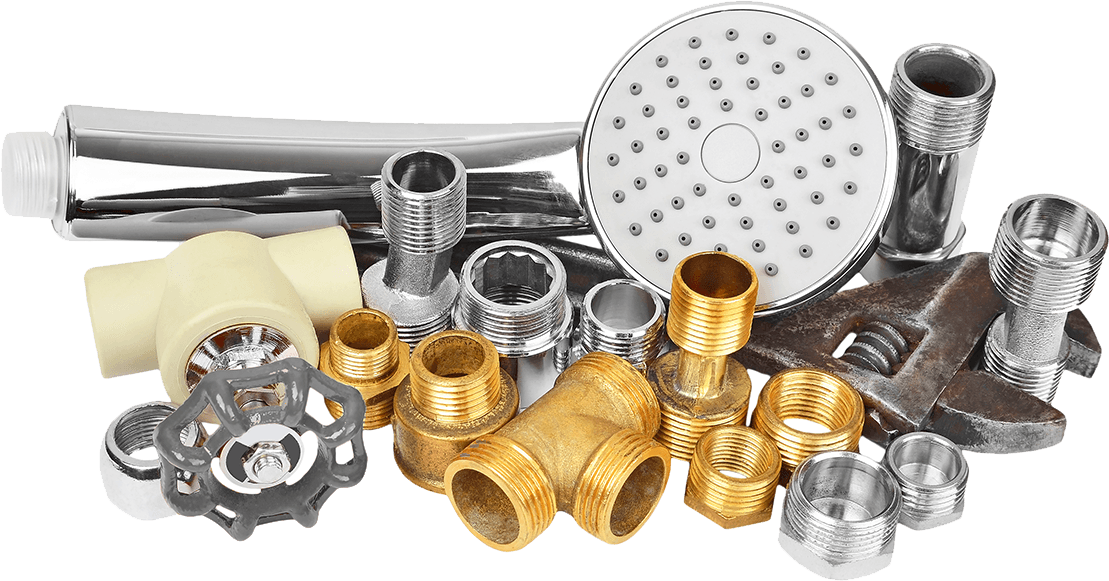 Plumbing Partsand Tools Collection PNG Image