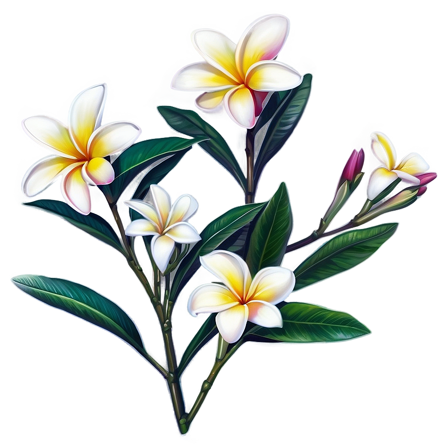 Plumeria Art Png Qvw94 PNG Image