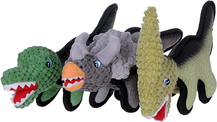 Plush Dinosaur Toys Collection PNG Image