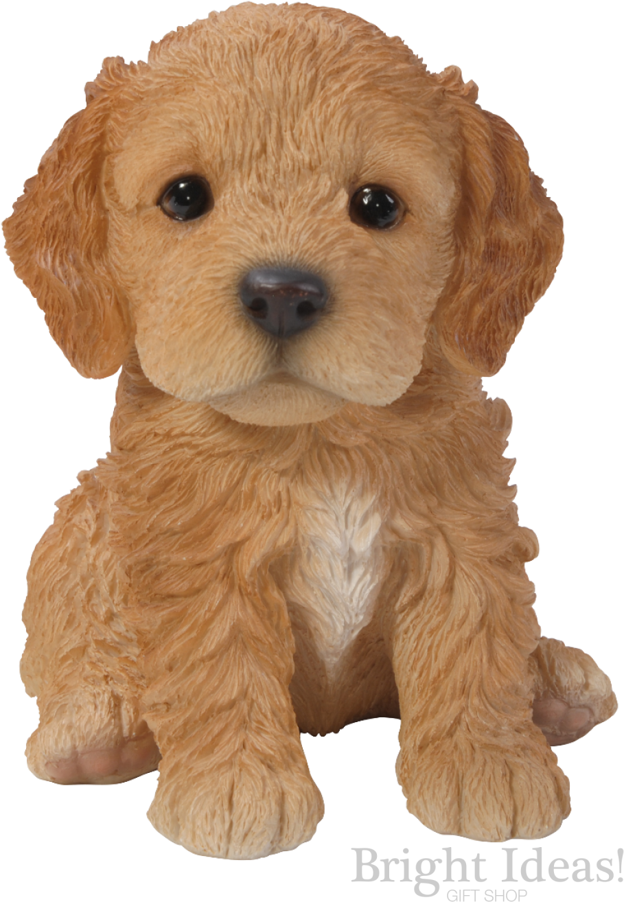 Plush Golden Retriever Puppy Toy PNG Image