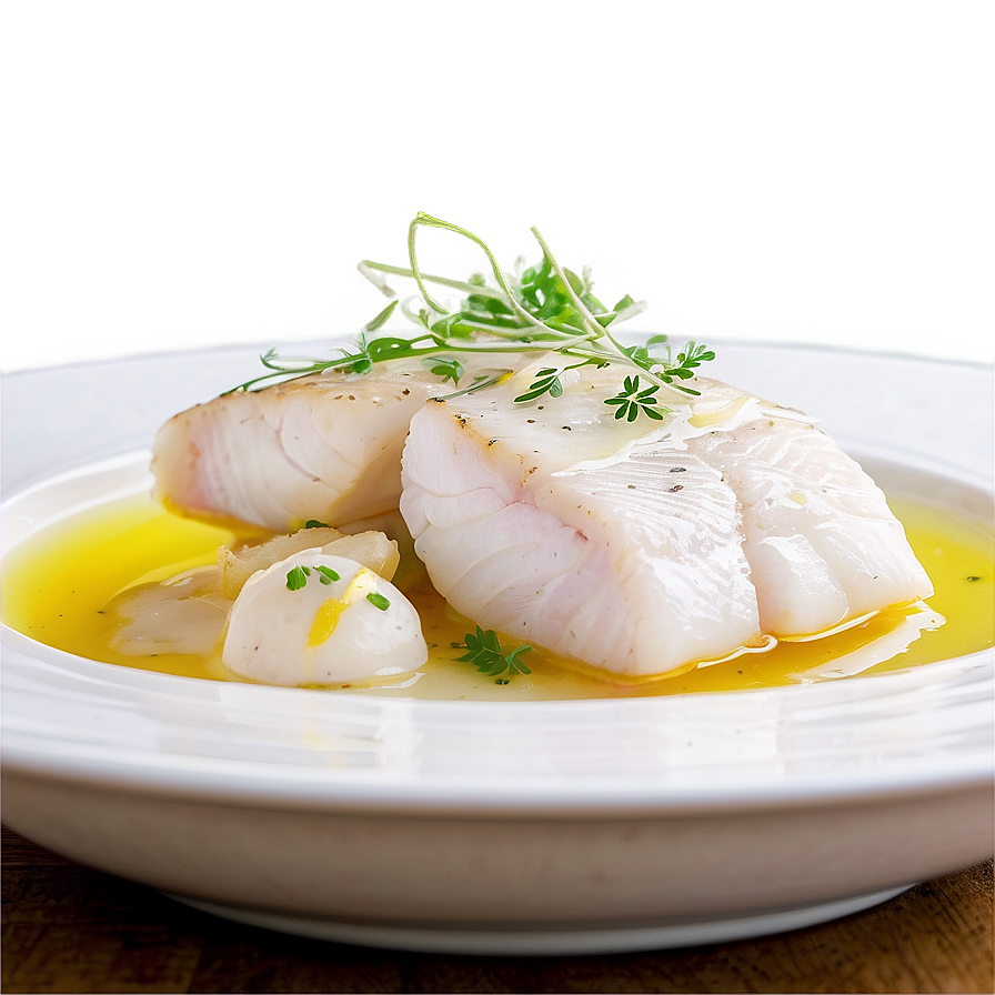 Poached Cod In White Wine Png 06252024 PNG Image