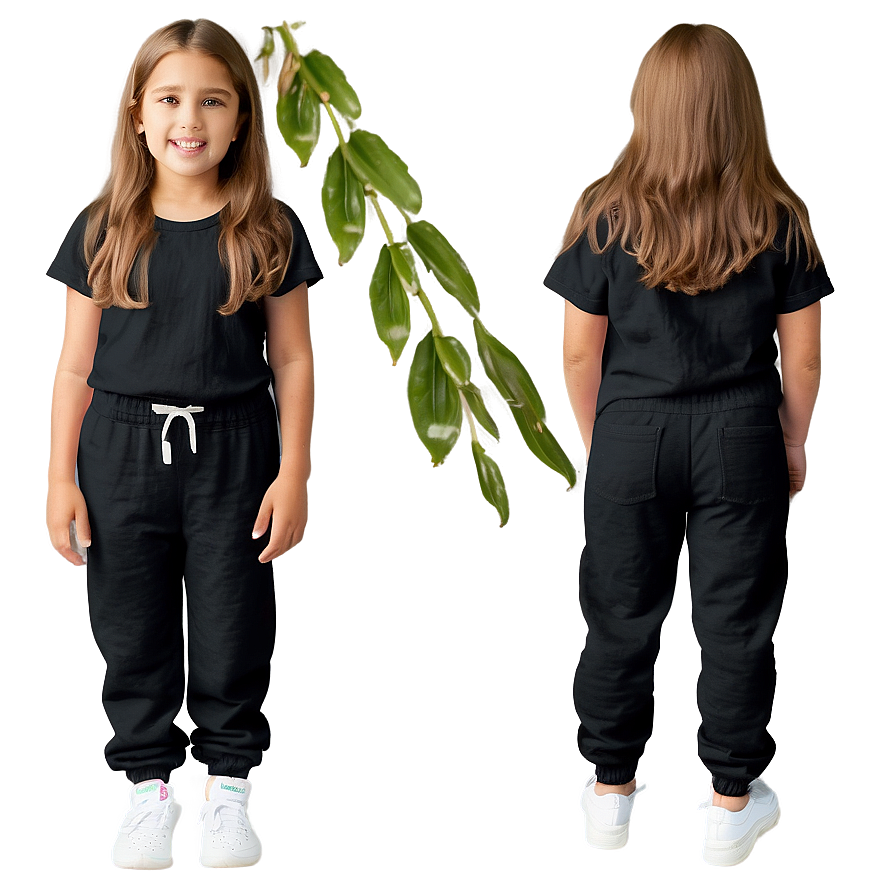 Pocketed Black Sweatpants Png Obh PNG Image