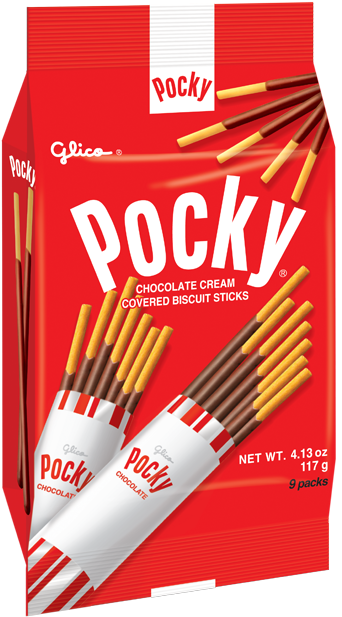 Pocky Chocolate Cream Biscuit Sticks Package PNG Image