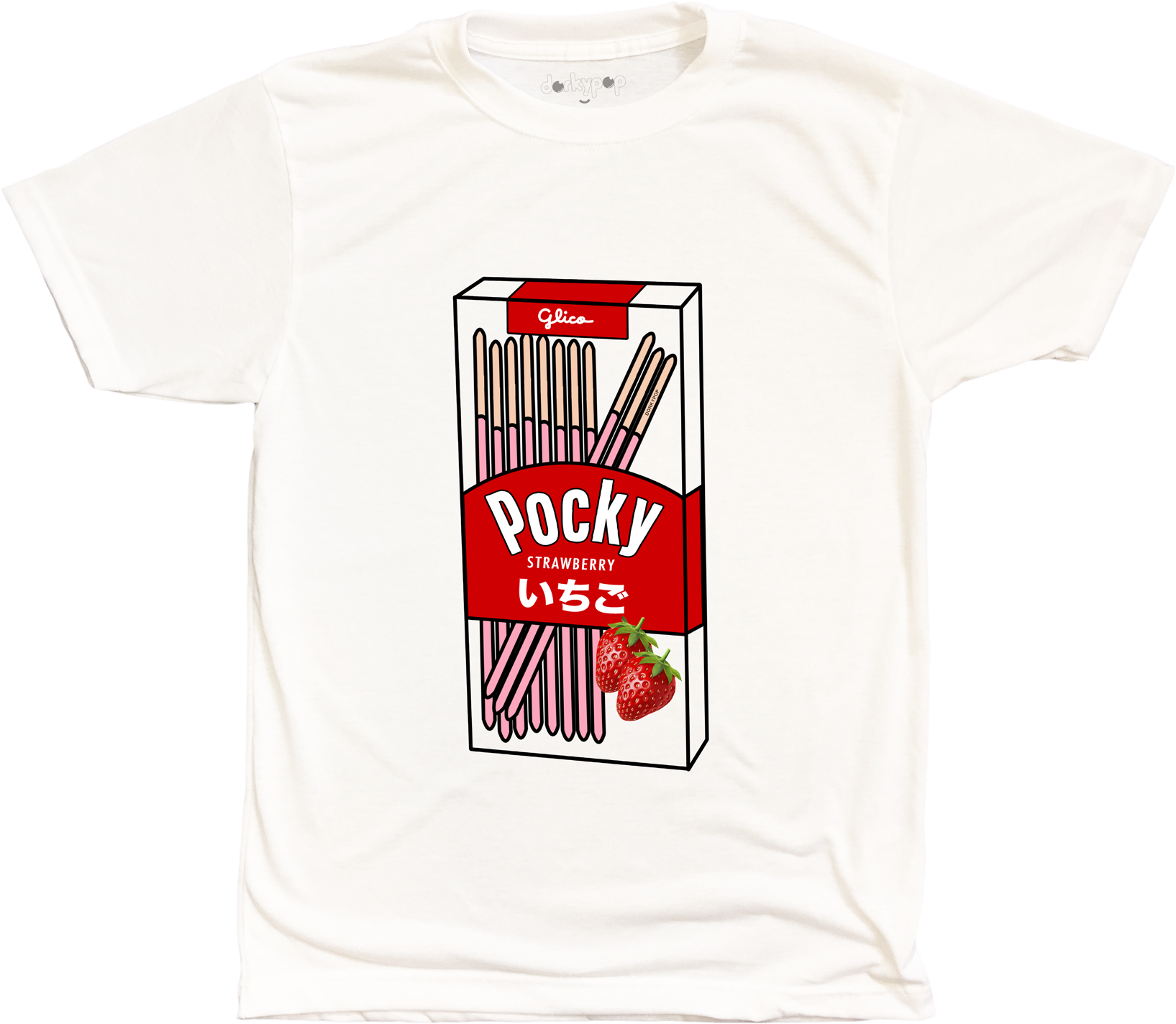 Pocky Strawberry Tshirt Design PNG Image