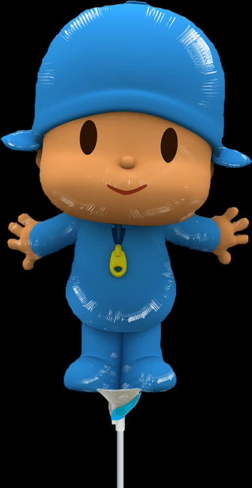 Pocoyo Character Blue Outfit PNG Image