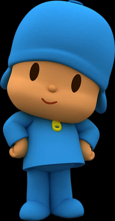 Pocoyo Character Portrait PNG Image