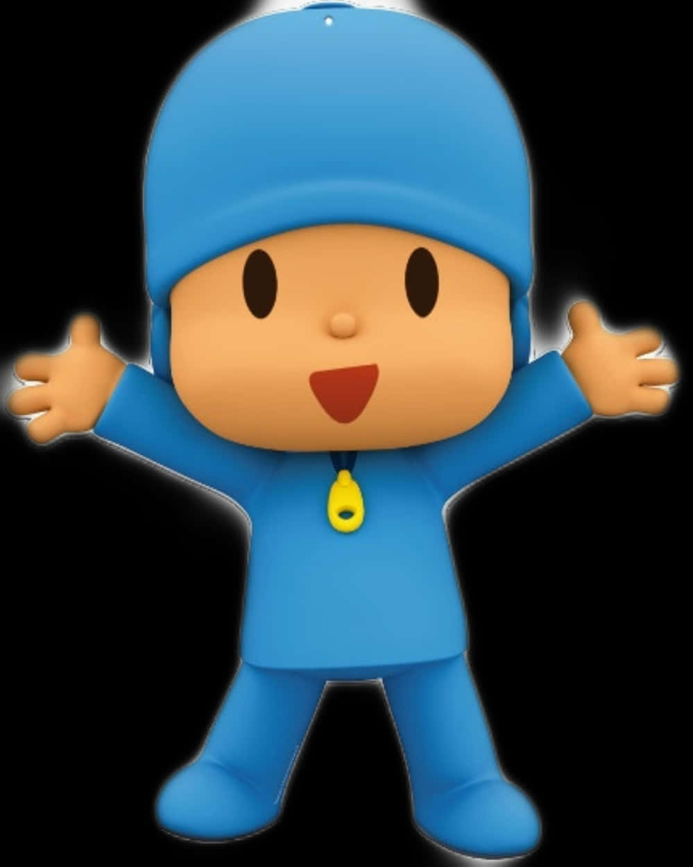 Pocoyo Character Pose PNG Image