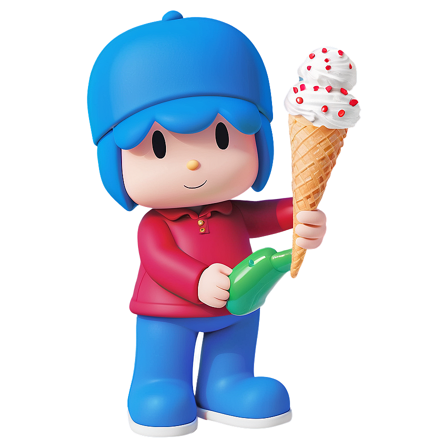 Pocoyo Enjoying Ice Cream Png 83 PNG Image