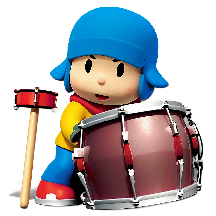 Pocoyo Playing Drums Png Kqu PNG Image