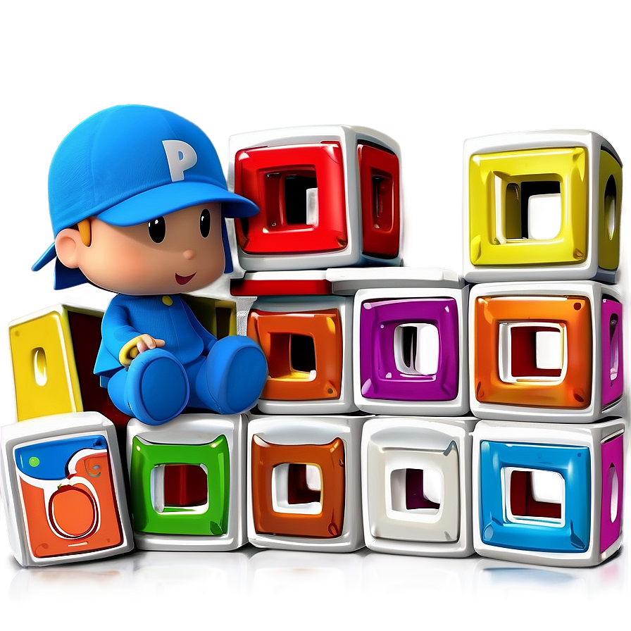 Pocoyo Playing With Blocks Png Uyy3 PNG Image