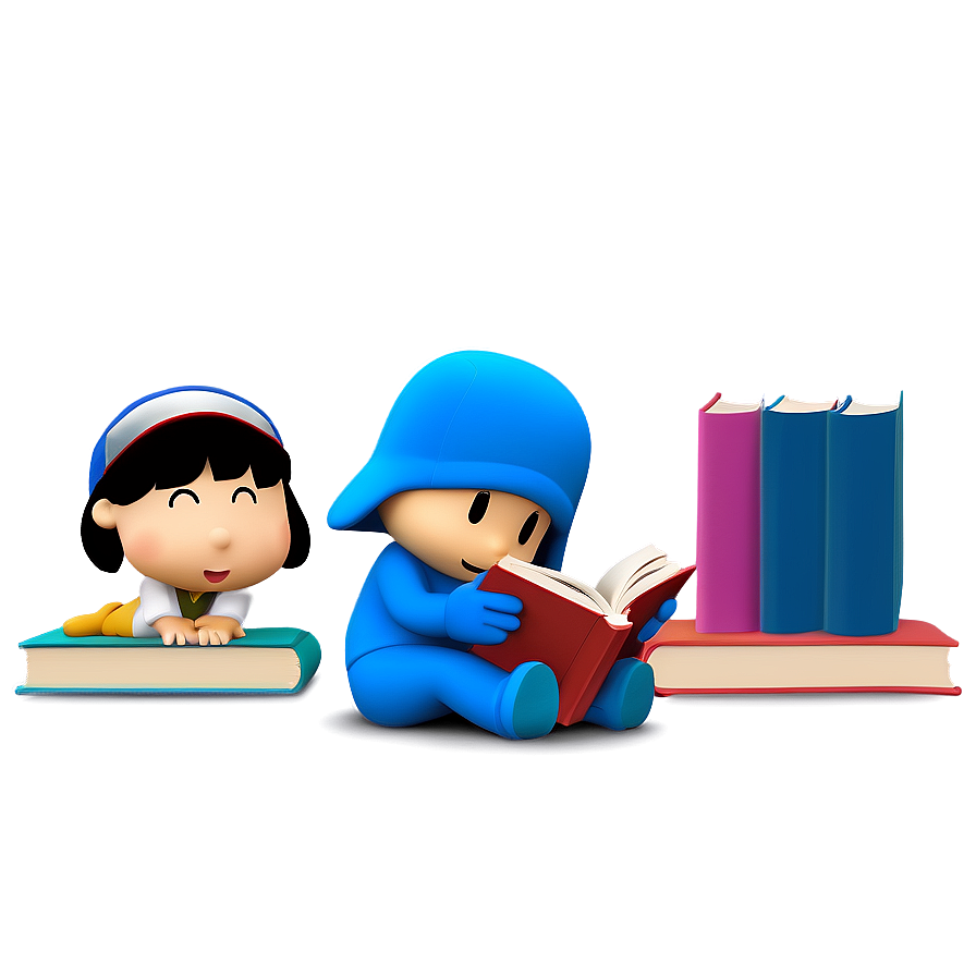 Pocoyo Reading A Book Png Etk59 PNG Image