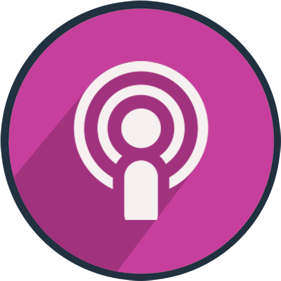 Podcast Icon Purple Background PNG Image