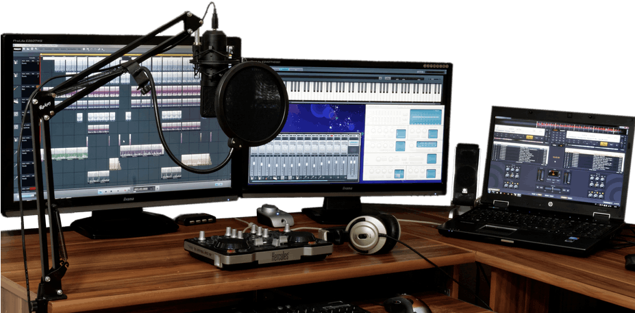 Podcast Recording Studio Setup PNG Image