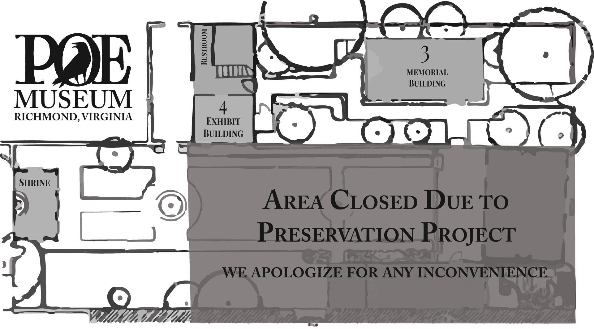 Poe Museum Closure Notice PNG Image