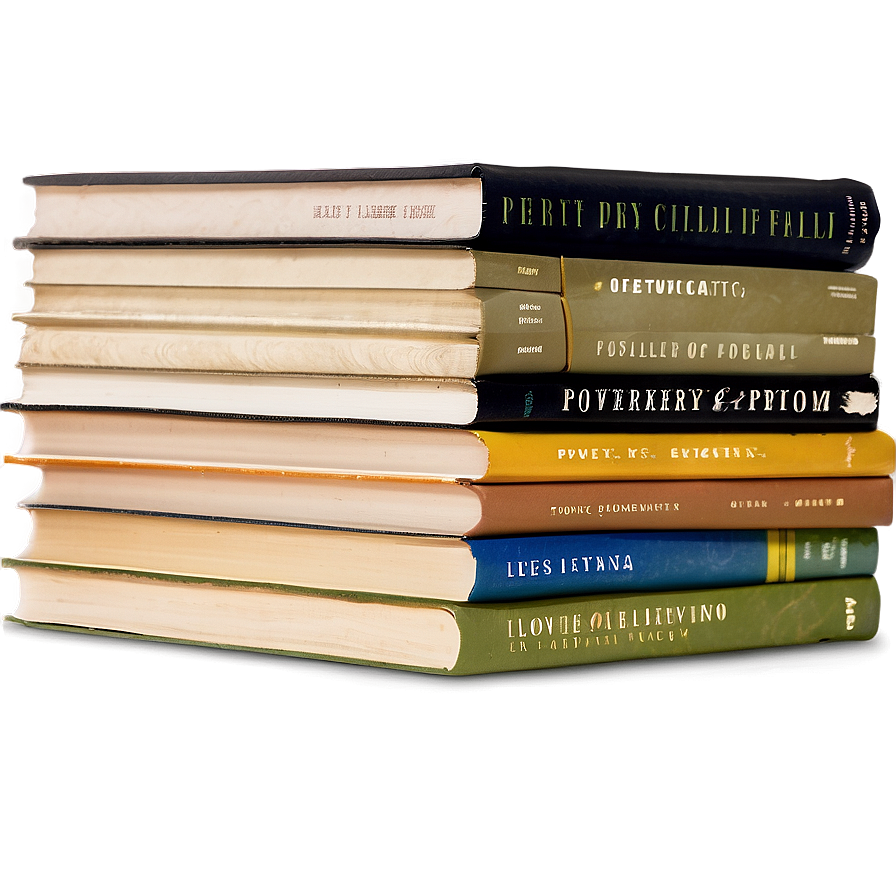 Poetry Books Stack Png 14 PNG Image