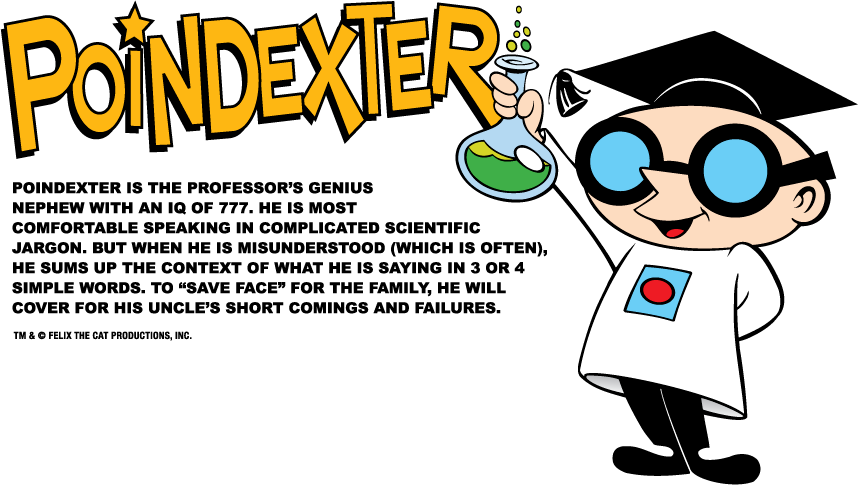 Poindexter Cartoon Character With Beaker PNG Image